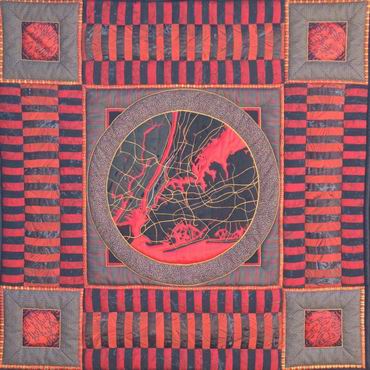 “Mappa di New York†opera di Lynn Carter.