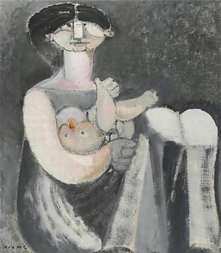 Contadina con bambino di Federico- Righi.