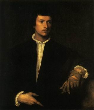 “L’uomo dal guanto†di Tiziano Vecellio