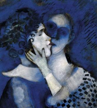 “Gli Amanti in blu†di Marc Chagall