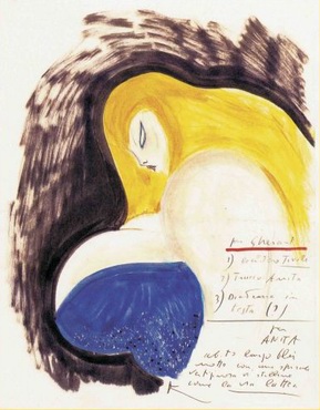 Disegno di Federico Fellini Disegno di Federico Fellini
