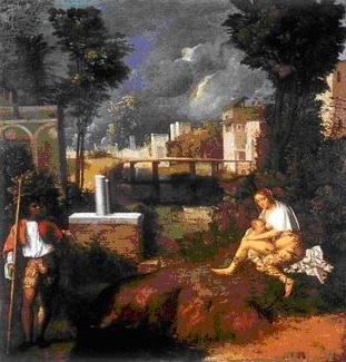 "La tempesta" di Giorgione "La tempesta" di Giorgione