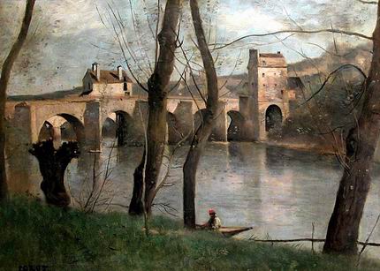 Paesaggi Jean-Baptiste-Camille-Corot-Le-pont-de-Mantes