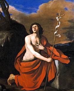 Il San Giovanni Battista nel deserto del Guercino