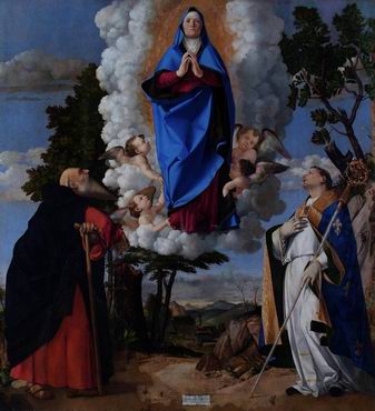 Lorenzo Lotto - L’Apparizione della Vergine ai Santi Antonio abate e Ludovico da Tolosa