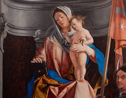 Dettaglio pala di Lorenzo Lotto