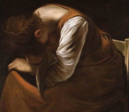 Maddalena addolorata di CARAVAGGIO