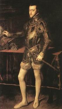 Rtratto di Re Filippo II eseguito dal Tiziano