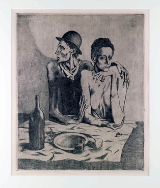 Le repas frugal acquaforte di Pablo Picasso