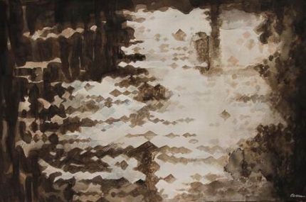 Giovanni Cesca SPARTITO - CORTECCIA n°15 2012 acquerello su carta cm 51,5x77