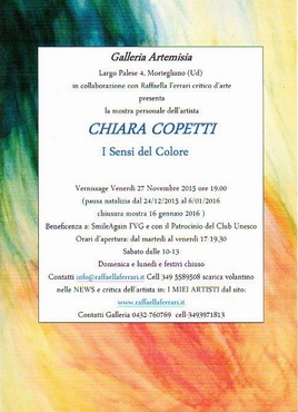 “I Sensi del Colore” mostra personale di Chiara Copetti a Mortegliano (UD)